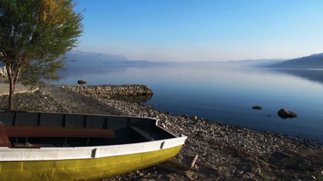 ... Ohrid Sees, einer der ältesten Seen Europas ...