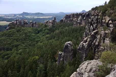 Sandstone mountains, German side, around Hohnstein