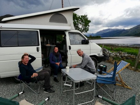 very seldom we can drink coffe outside - and not inside - the bus very seldom we can drink coffe outside - and not inside - the bus