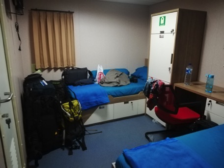 we spoil ourselves with a cabin for the overnight-ferry ...