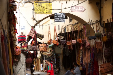 Fez is famous for leather ...