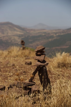 the Berbers mark the fields with stones