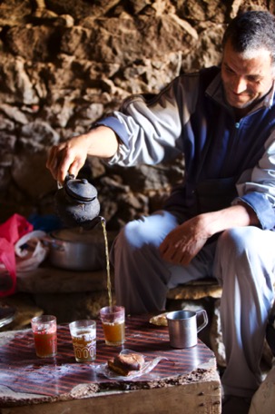 drinking tea - a very important ritual in Morocco drinking tea - a very important ritual in Morocco
