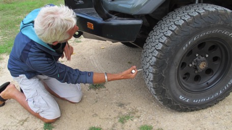 ... before we reach, we have to repair our first flat tire ... ... before we reach, we have to repair our first flat tire ...