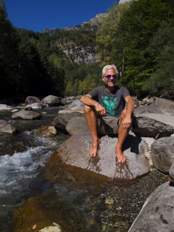 a soothing foot-bath after a hike